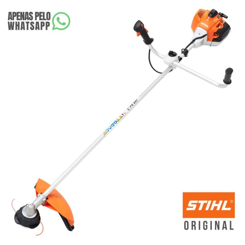 Roçadeira STIHL FS 221-L com cabeçote TrimCut C 42-2, ferramenta potente para cortar grama, arbustos e vegetação densa
