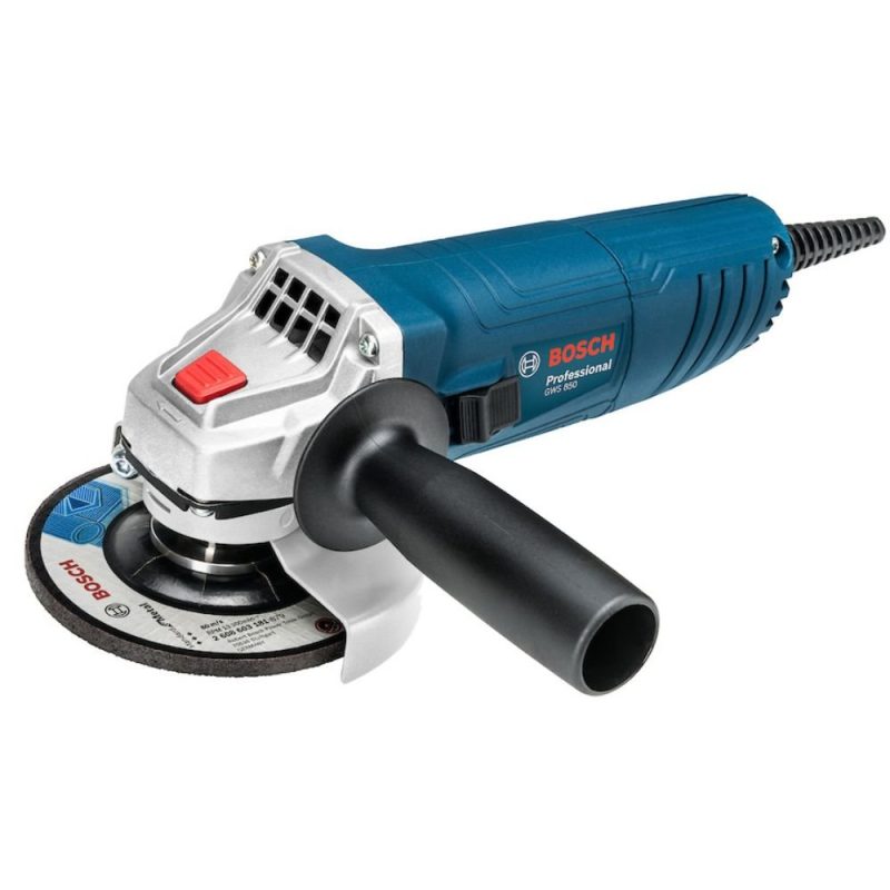 Esmerilhadeira Bosch GWS 850 de 850W, 220V, vendida pela Sulmaq, ideal para cortes e desbastes com alto desempenho e durabilidade.