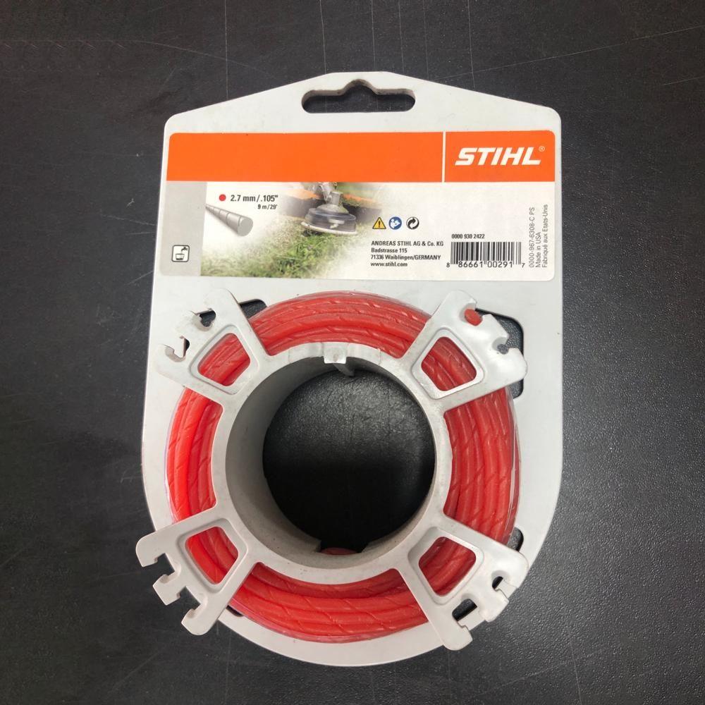 Fio de Corte Redondo Stihl 2,7mm x 9m Vermelho 00009302422