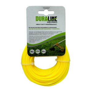 Fio de Nylon Duraline HD Pro 3,0 mm Quadrado Amarelo Loop 10 m