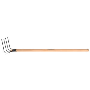 Forcado Curvo de Arame Tramontina 4 Dentes com Cabo de Madeira 120 cm