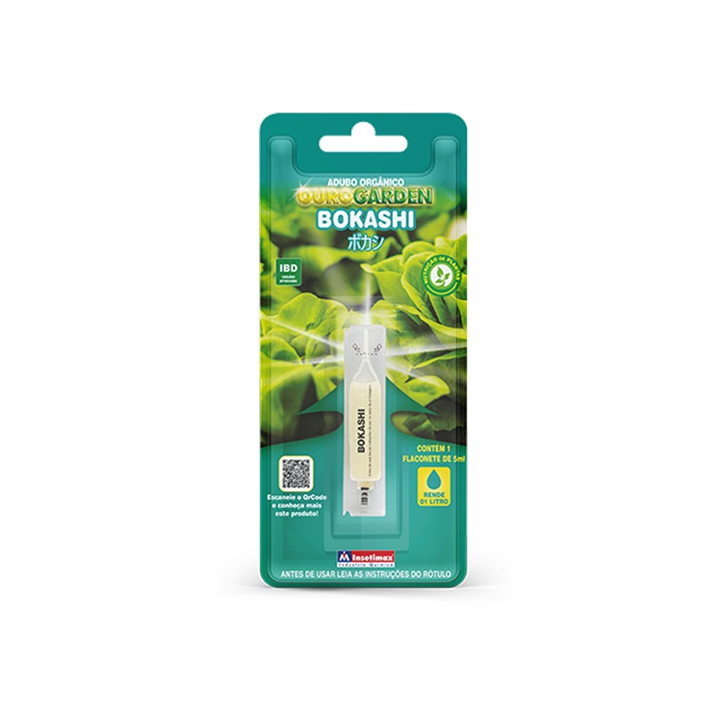 Adubo Orgânico Ourogarden Bokashi Líquido Flaconete 5 ml